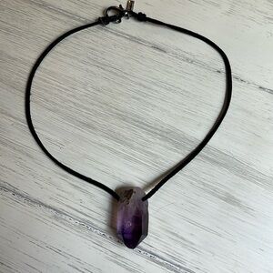 Amethyst crystal necklace